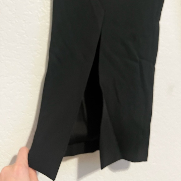 Jonathan Simkhai Ariah Front Split Hem Pants Black 8 - Picture 6 of 11